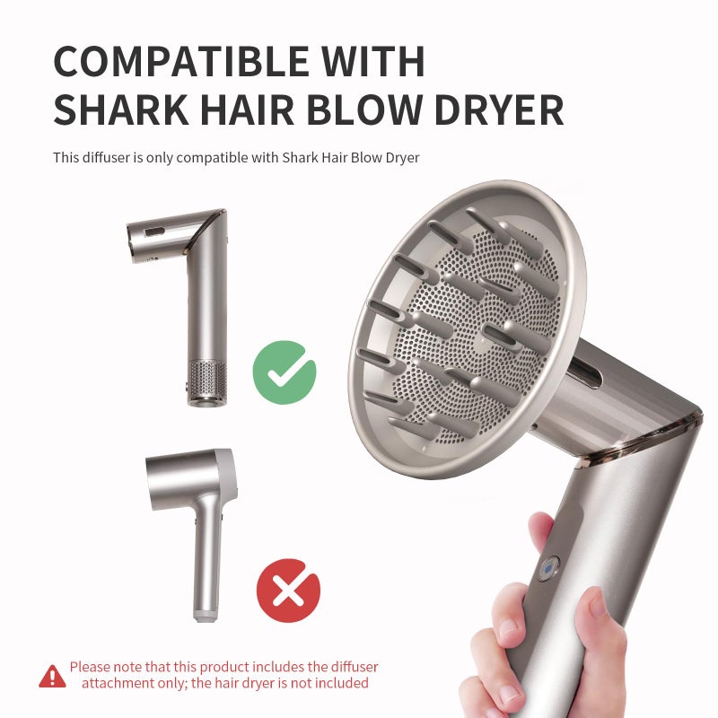 Orivessels Diffuser Compatible With Shark Diffuser Attachment Flex Style Curl-Defining Styling Tool For Wavy, Curly, And Coily Hair, Newest Model - Image 2